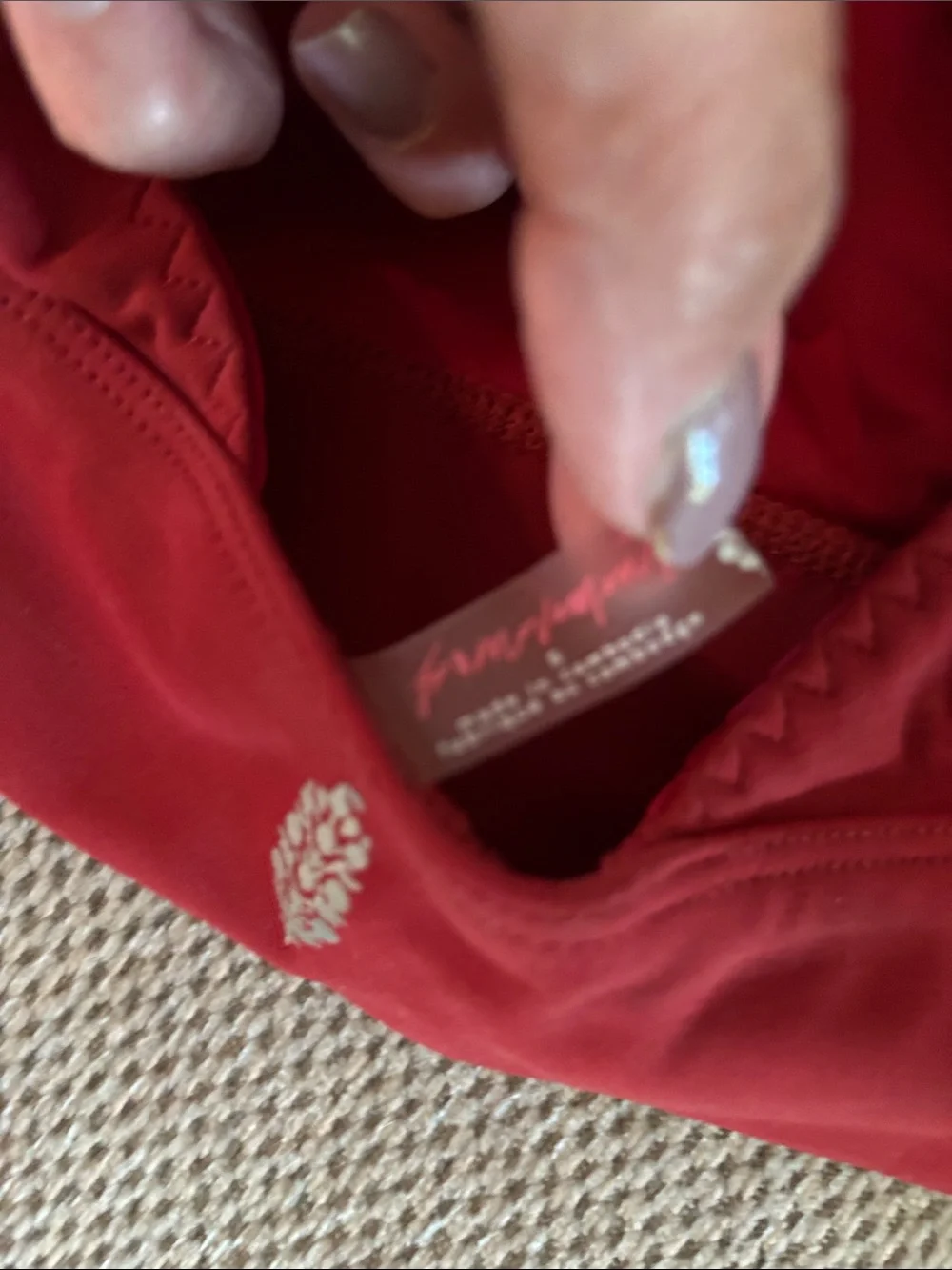 Red Athletic Sports Bra and Short set- Free people movement